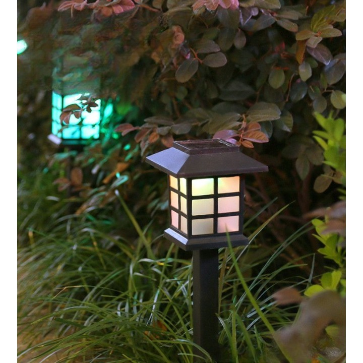 lampa solara gradina tip felinar alb cald plastic LED [2]