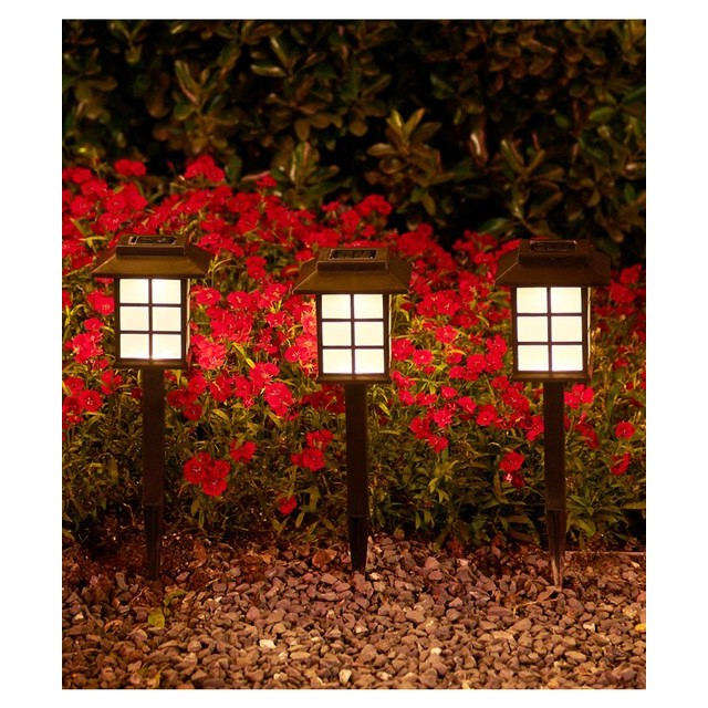 lampa solara gradina tip felinar alb cald plastic LED [9]