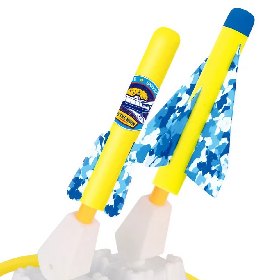 lansator rachete copii cu pedale si 6 rachete colorate [3]