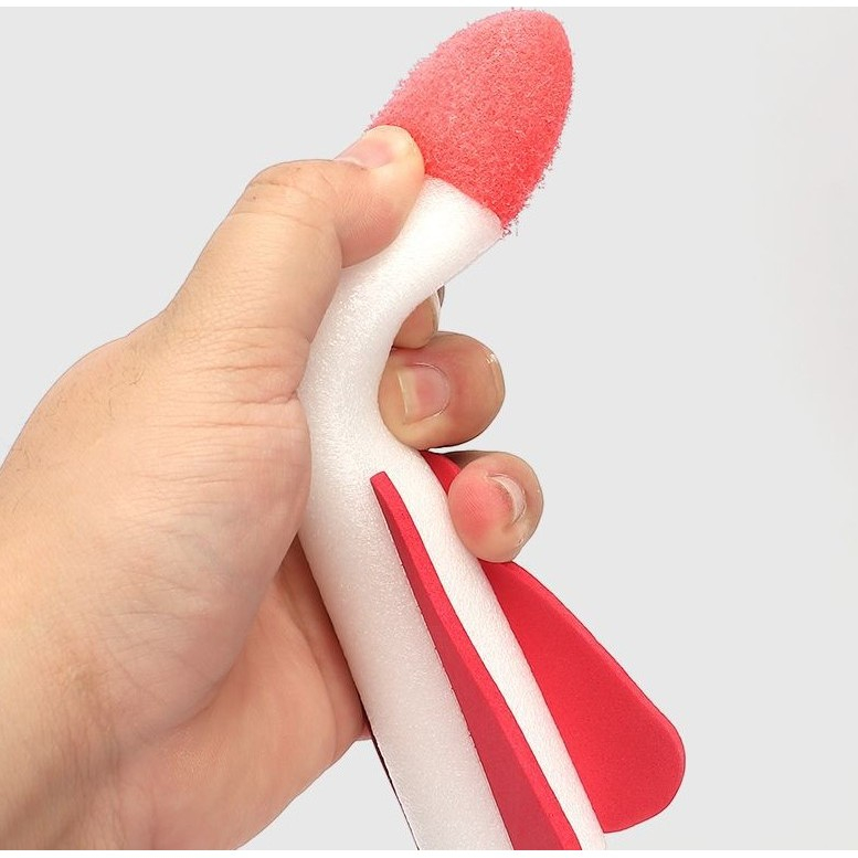 Lansator rachete cu piciorul, jucarie interactiva, 3 rachete colorate, plastic si silicon [2]