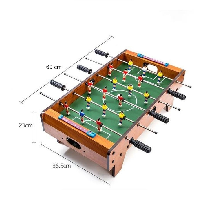 Masa de fotbal cu teren si 18 jucatori, 6 manere, tablou pentru scor, metal si lemn, 69x36.5x23 cm [6]