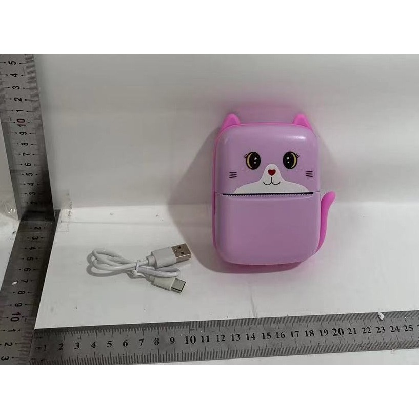 Mini imprimanta foto portabila, model Pisicuta, print alb-negru, incarcare USB [5]