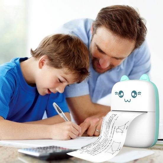 Mini imprimanta foto portabila, model ursulet, incarcare USB, Bluetooth, 12 x 9 x 5 cm [4]