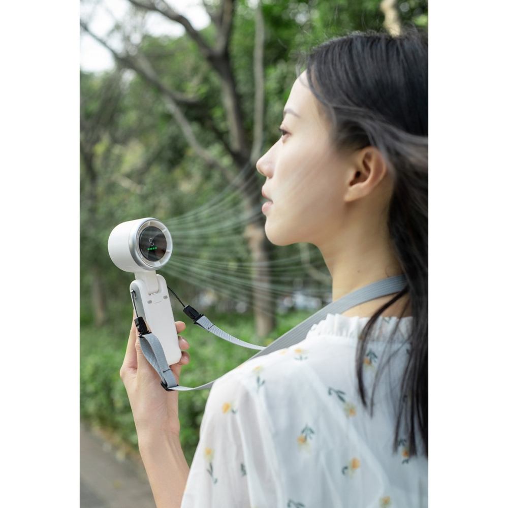 Mini ventilator portabil, 5 trepte viteza, afisaj digital, incarcare USB-C [4]