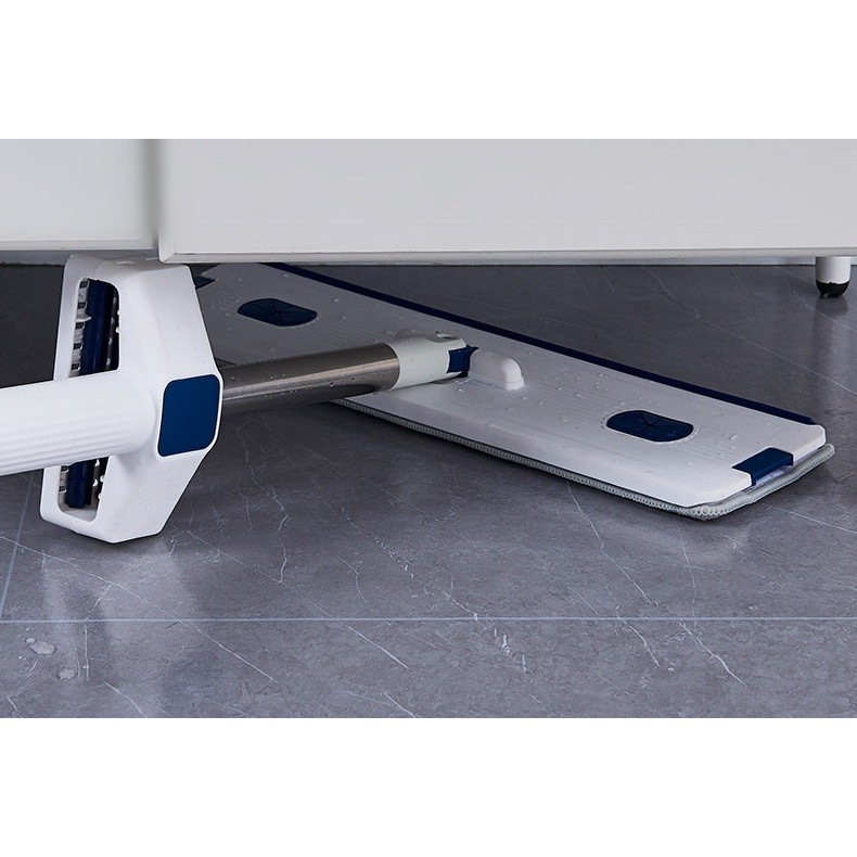 mop plat galeata pliabila 2 rezerve microfibra albastru [4]