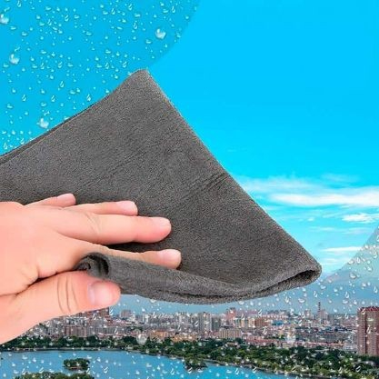 Pachet 2+1 Laveta Magica din Microfibra, pentru Stergerea Sticlei, Absorbanta, 20x30 cm [2]