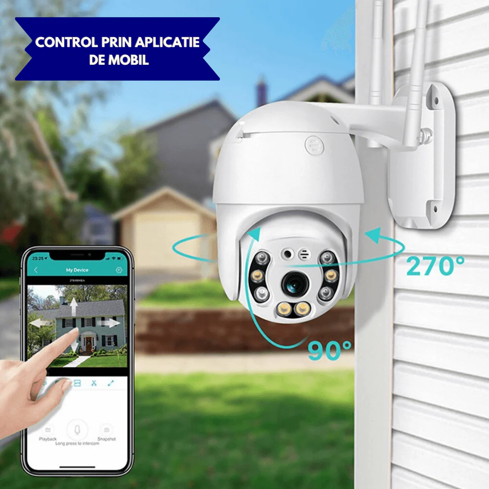 Camera Supraveghere PTZ 4MP UHD WiFi Night Vision Color – Pachet 2 Buc [3]