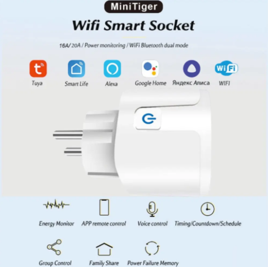 Pachet 2 Prize Wifi Smart cu monitorizare consum Tuya, 16A [2]