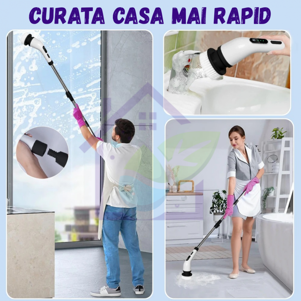 Perie electrica rotativa curatenie 9 capete 450 RPM [2]