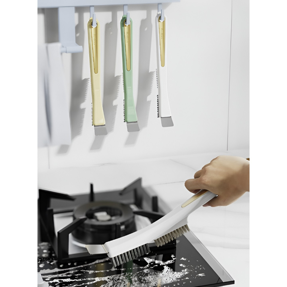 Perie de sarma pentru bucatarie, set doua bucati, maner lung ergonomic, peri din otel [14]