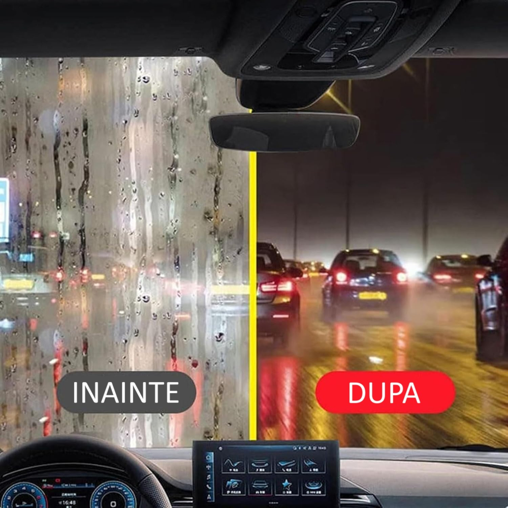 Perie multifuncționala auto, pentru indepartarea urmelor, cu protectie anti-aburire, rosie [2]
