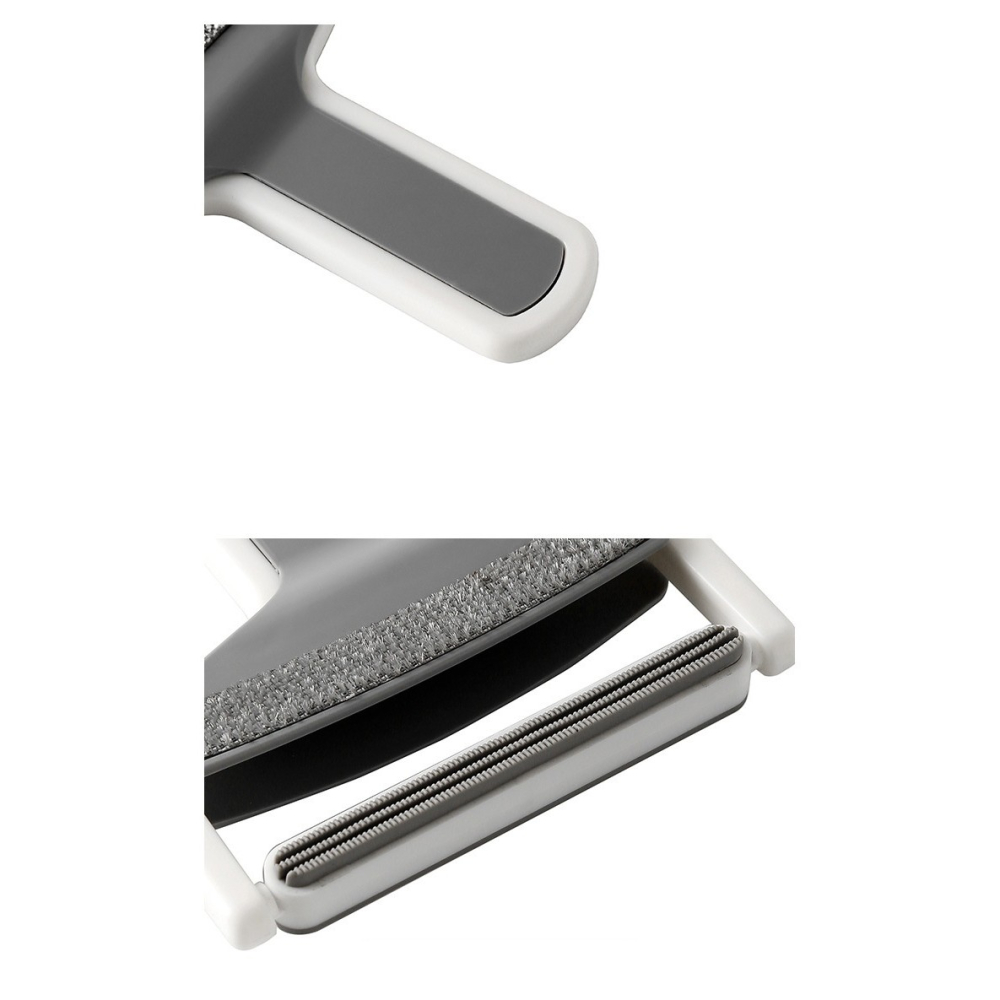 Perie pentru indepartarea parului si scamelor, maner confortabil, 12 x 15 cm, alb gri [6]