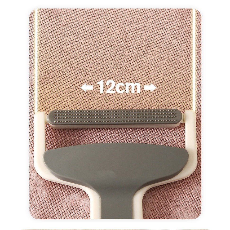 Perie pentru indepartarea parului si scamelor, maner confortabil, 12 x 15 cm, alb gri [5]