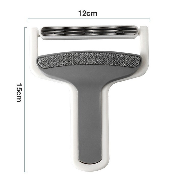 Perie pentru indepartarea parului si scamelor, maner confortabil, 12 x 15 cm, alb gri [7]