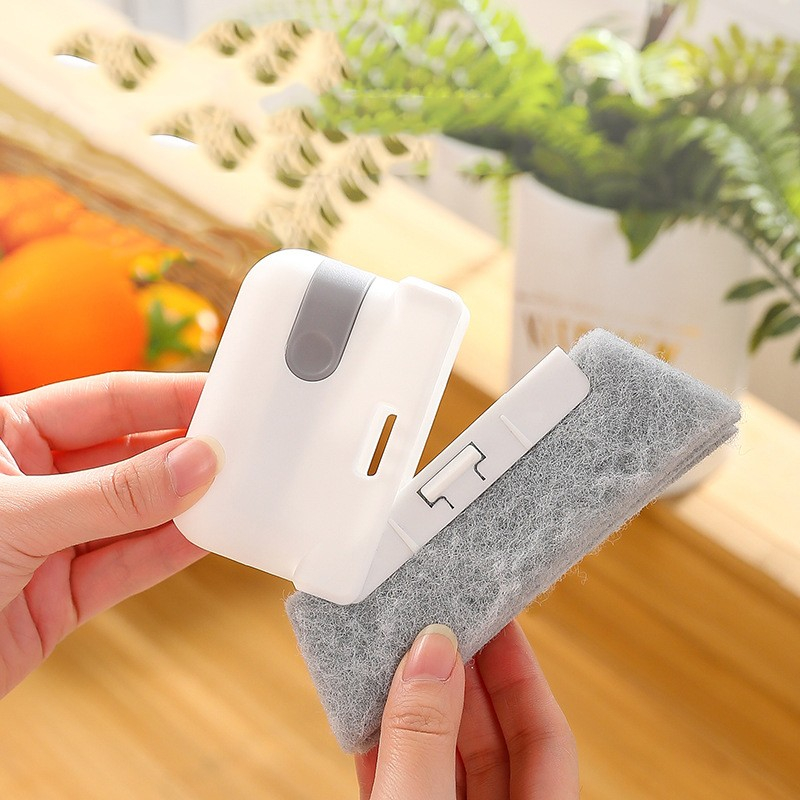 Perii de curatat 2 in 1, set 3 bucati, pentru canale si colturi, plastic alb [3]