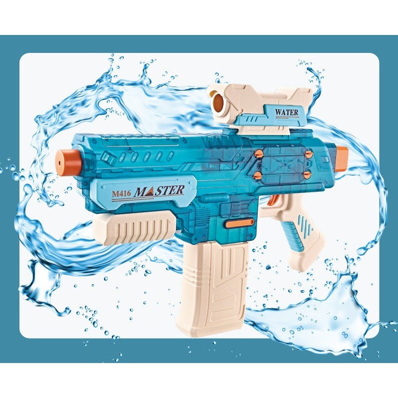 Pistol cu apa electric, rezervor 500 ml, incarcare USB, albastru [3]