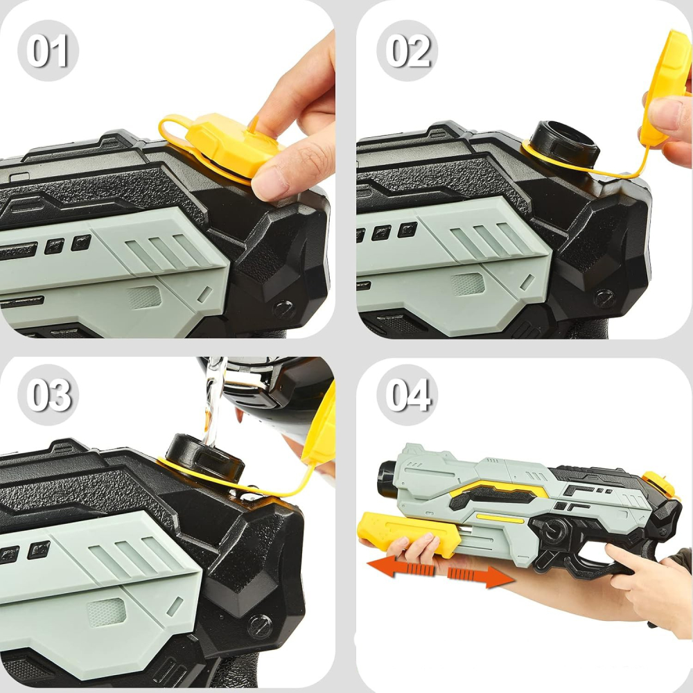 Pistol cu apa pentru copii, capacitate 1.5 L, jet puternic, plastic durabil [7]