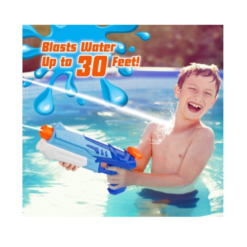 Pistol cu apa pentru copii, rezervor 300 ml, plastic, albastru [6]