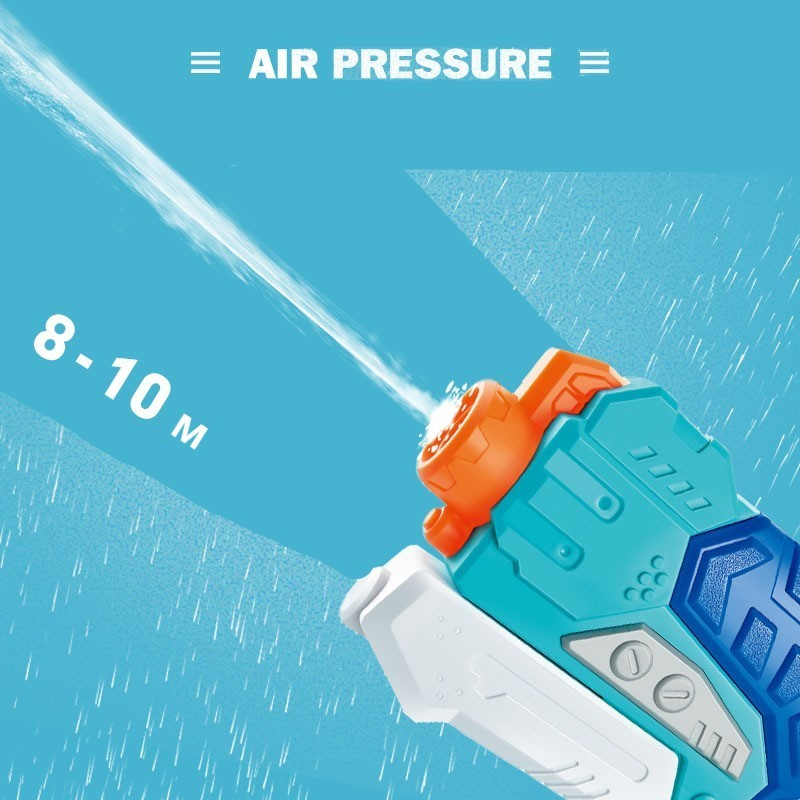 Pistol cu apa pentru copii, rezervor 500 ml, plastic, albastru [5]