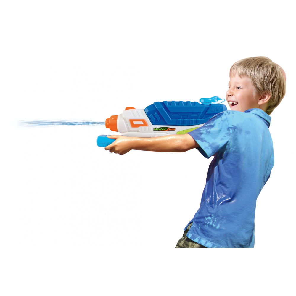 Pistol cu apa pentru copii, rezervor mare, plastic, albastru multicolor [5]