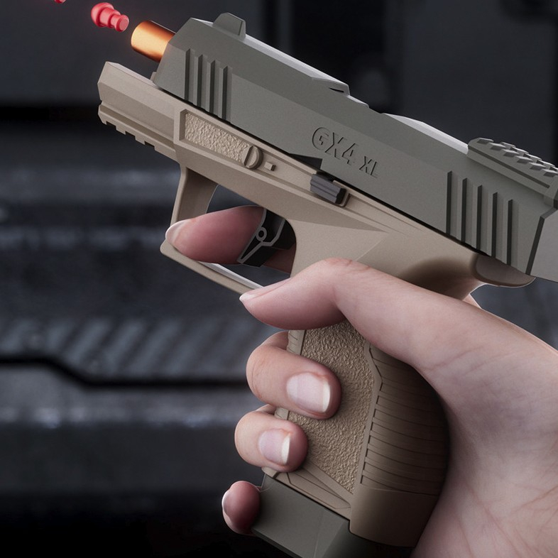 Pistol de jucarie GX4 XL, mecanism ejectie cartuse, proiectile spuma, plastic robust [4]