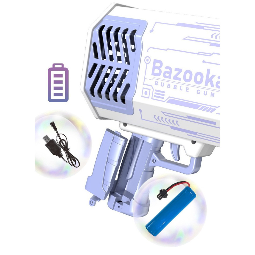 pistol baloane sapun 69 gauri lumini colorate mov [6]