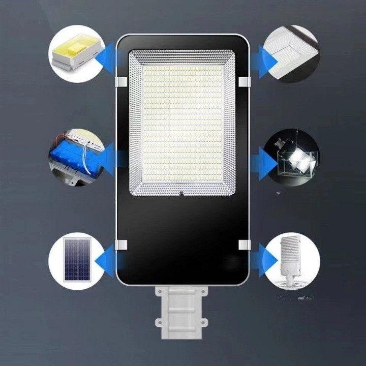 Proiector LED pentru stalp si perete, 240 COB LED, 50 W, cu panou solar si telecomanda [4]