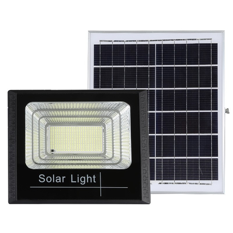 Proiector LED SMD 45W cu incarcare solara, panou solar, telecomanda, suport prindere, ABS, negru [2]