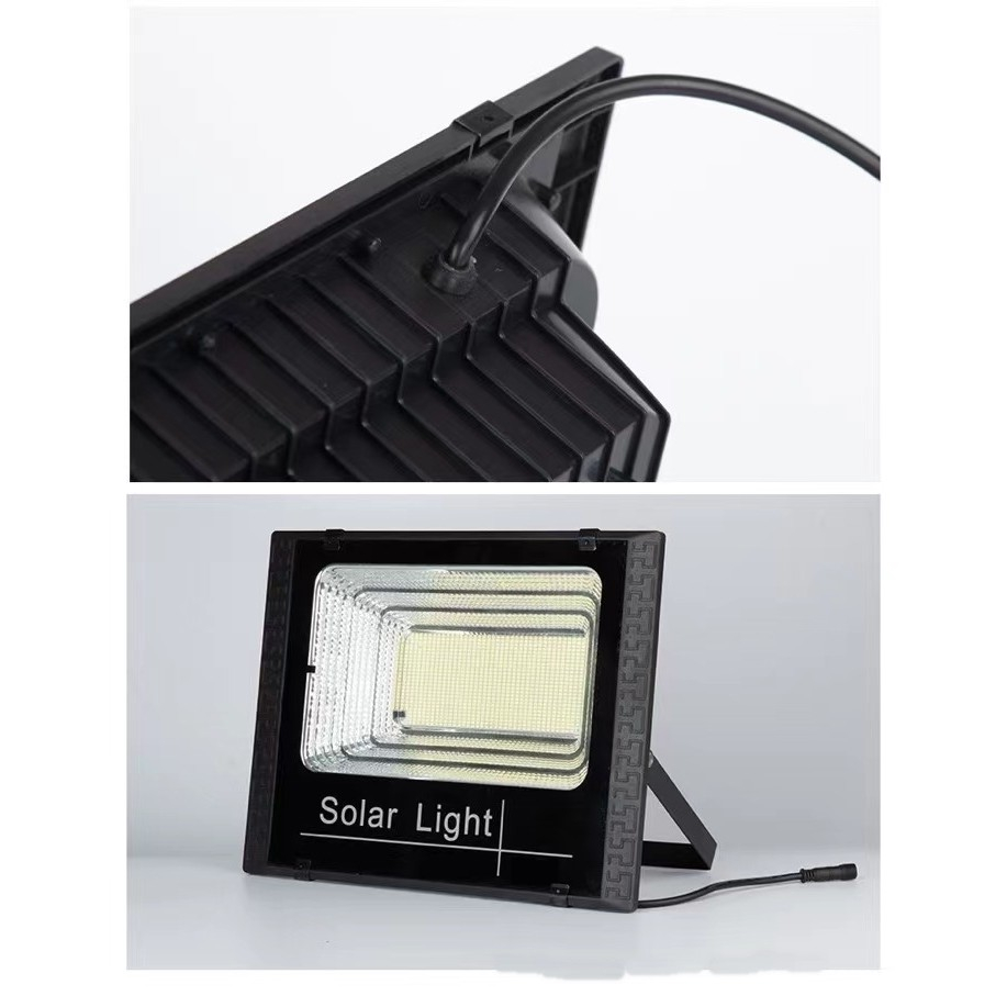 Proiector LED SMD 65W cu incarcare solara, panou solar, telecomanda, suport prindere, negru [4]