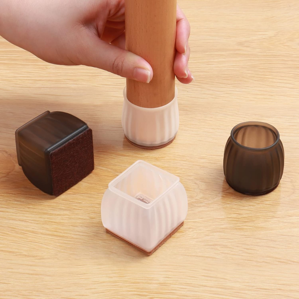 protectii picioare scaun silicon transparent set 16 piese [4]