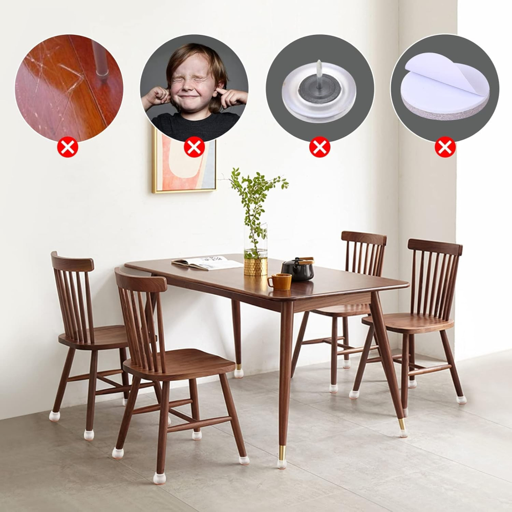 protectii picioare scaun silicon transparent set 16 piese [6]