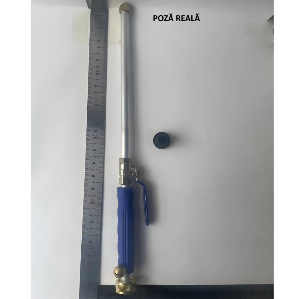 Pulverizator cu presiune reglabila, cu duze si conector, 46.5 cm, albastru [11]