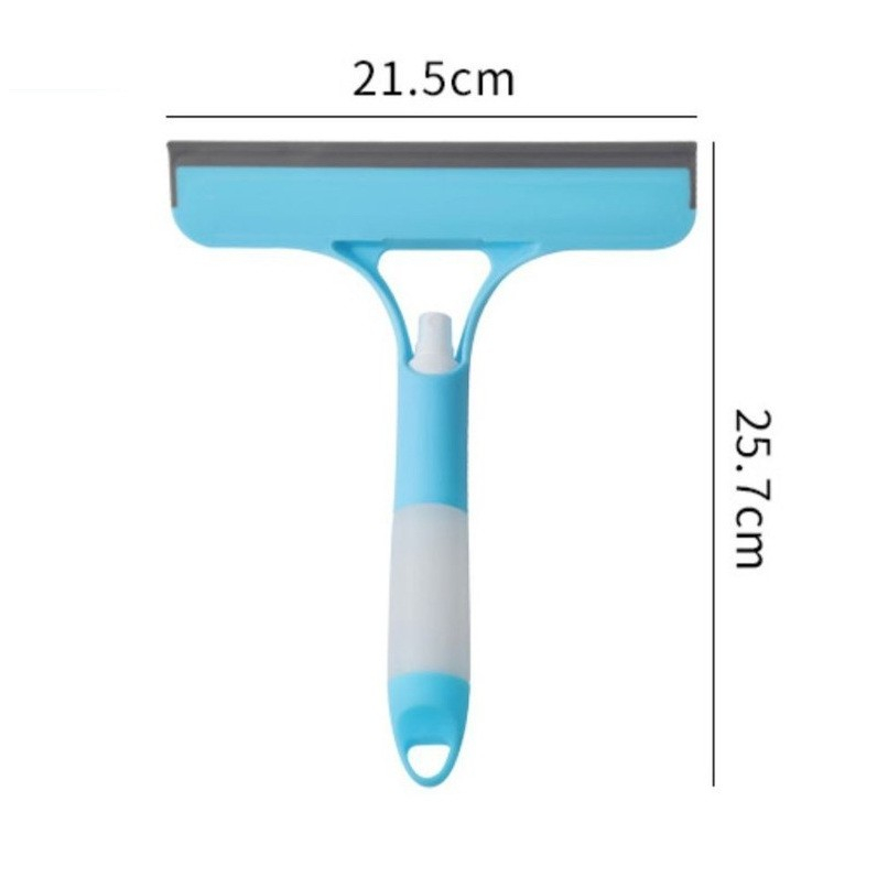 Racleta de curatare multifunctionala 3 in 1, cu pulverizator, silicon si burete, 21.5x25.7 cm, albastru [6]