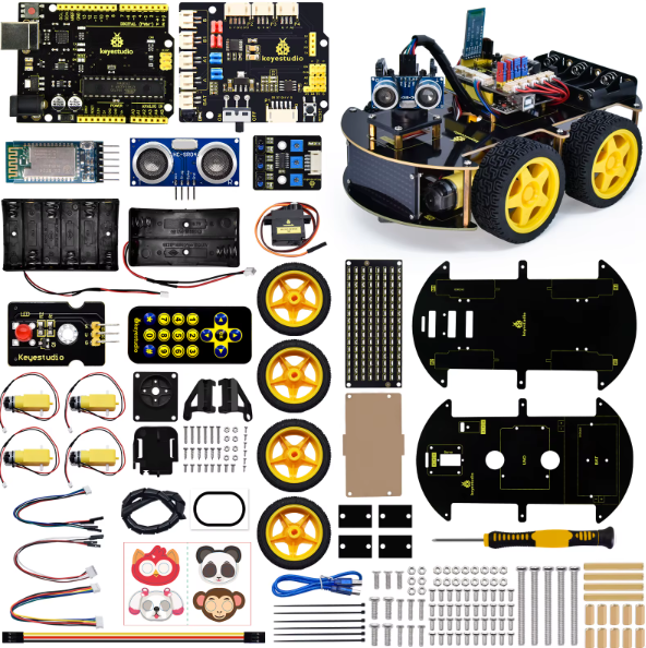 Robot 4WD Arduino Keyestudio KS0559 cu Bluetooth IR si line tracking [2]