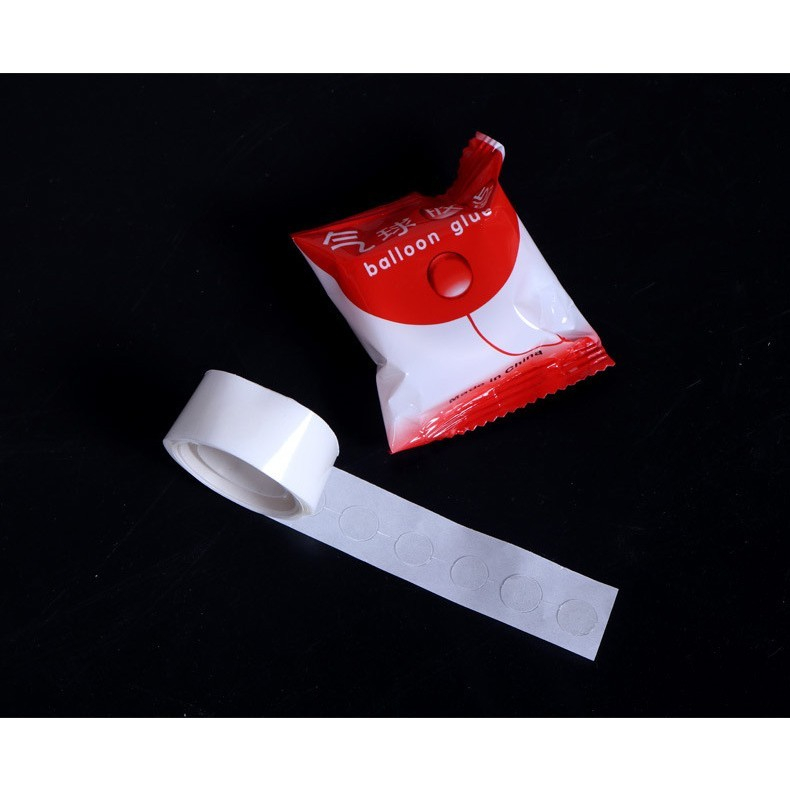 Rola dublu-adeziva pentru lipit baloane, 100 buline transparente, diametru 1.2 cm [5]