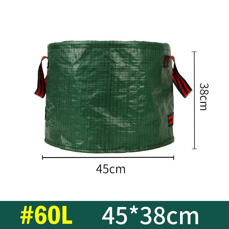 sac colector frunze 60 litri pliabil cu manere verde [2]