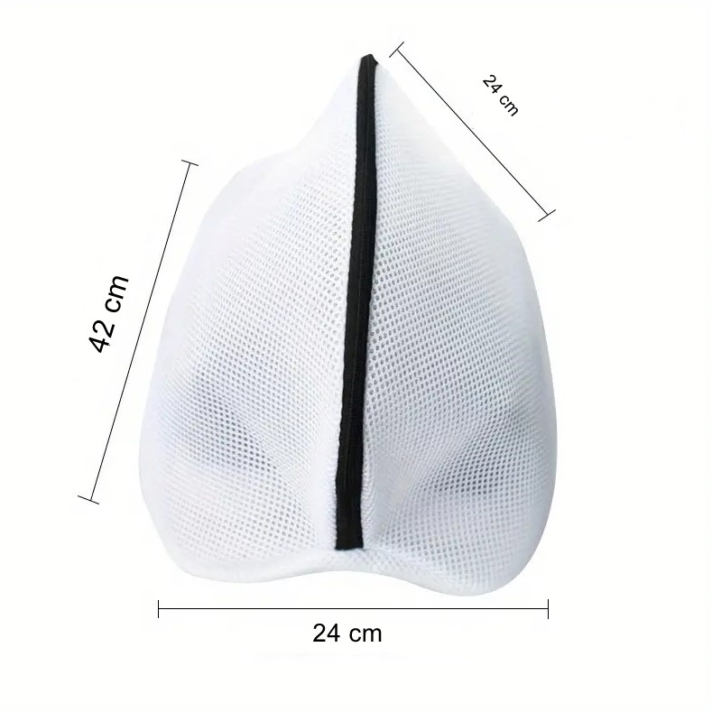Sac pentru spalare si uscare incaltaminte, compatibil masina de spalat, material rezistent, 42x24x24 cm, alb [2]