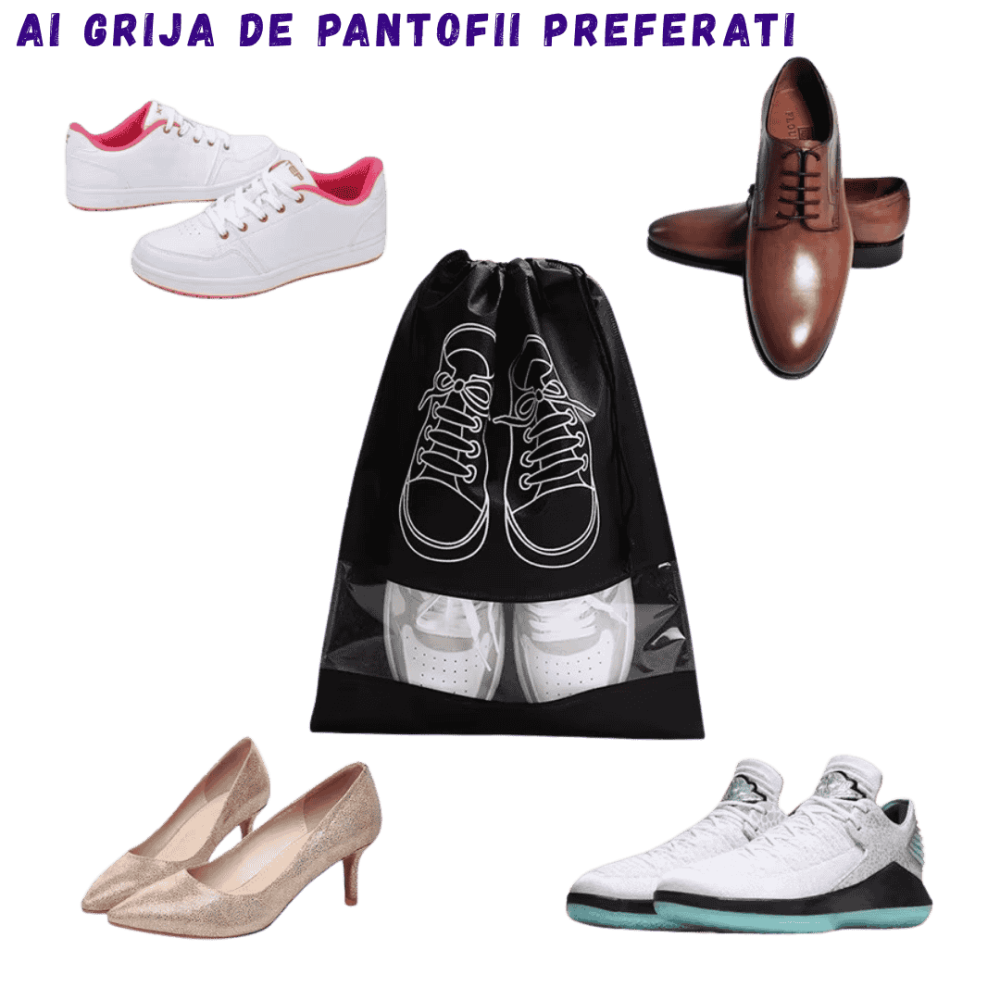 Saculeti protectie incaltaminte, protectie praf, fereastra, ideali pentru stocare si calatorie, pachet 8buc [4]