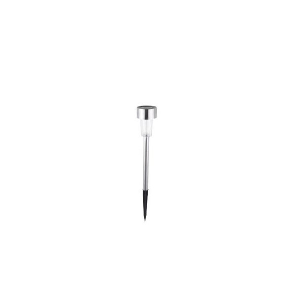Set 10 lampi solare LED pentru gradina, lumina alb cald, buton on-off, argintiu lucios [4]