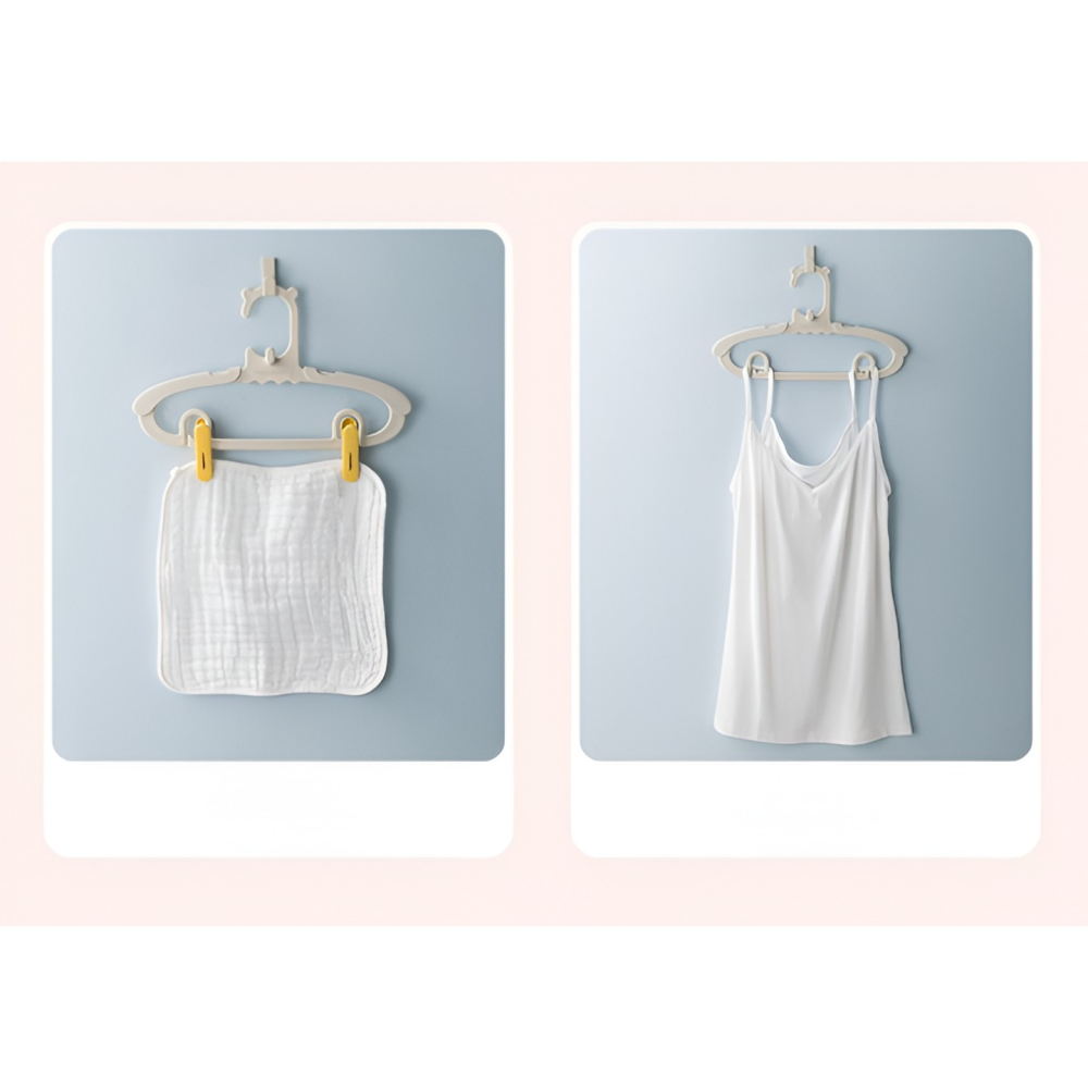 Set 10 umerase pentru copii, extensibile, material PP, crem [4]