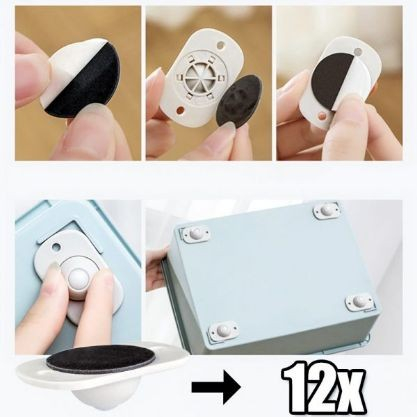 set 16 roti autoadezive universale rotire 360 grade alb [4]