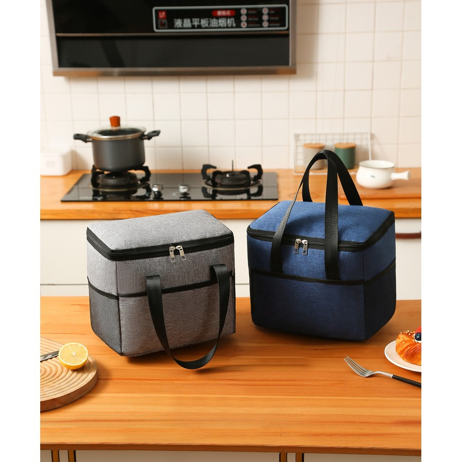 geanta termica pranz compartimente telefon tacamuri albastru [4]