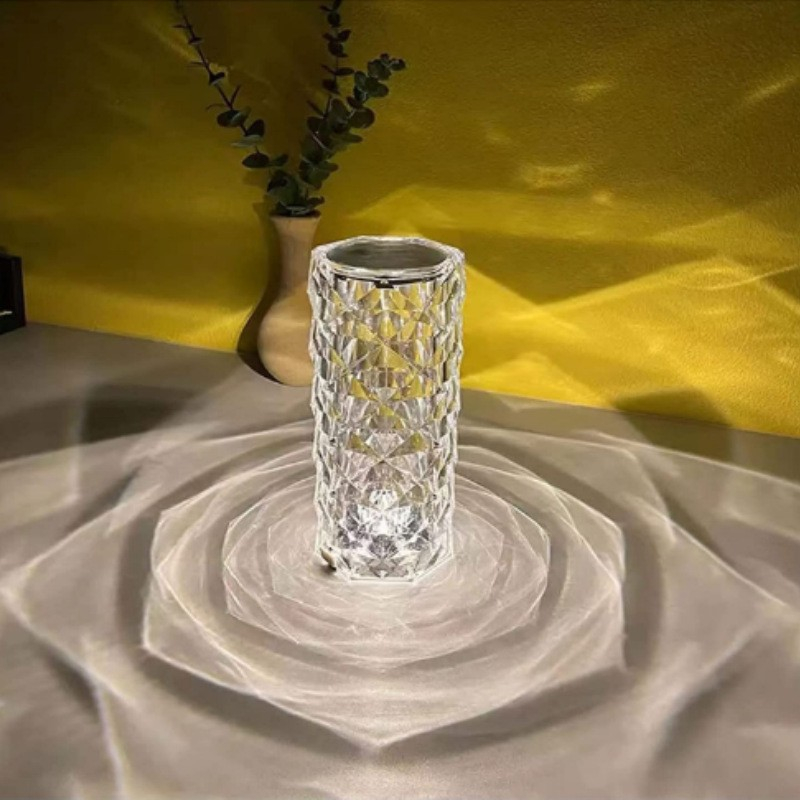 lampa birou led rgb telecomanda cristal acrilic multicolor [7]