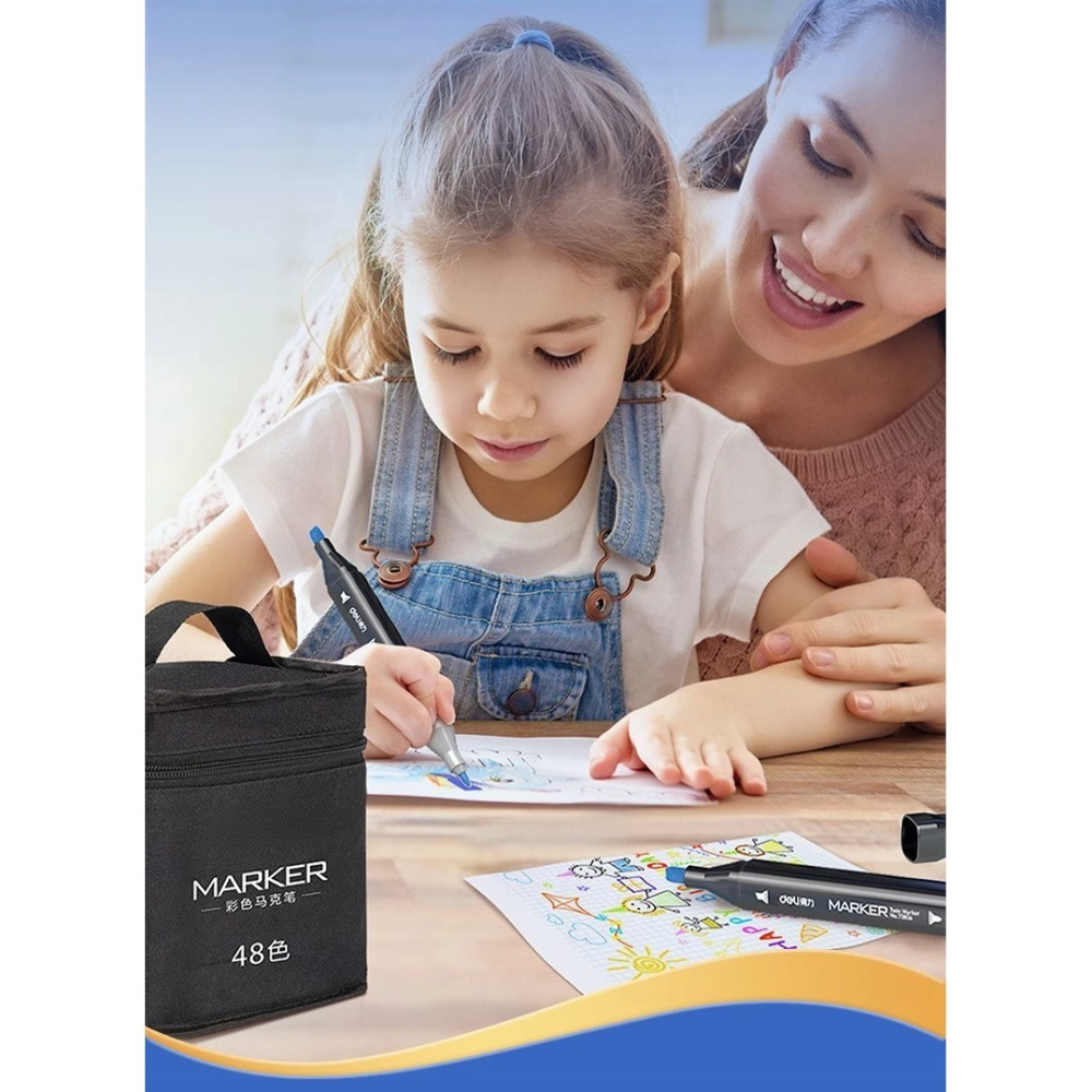 set 24 markere pe baza de ulei cu geanta depozitare [3]