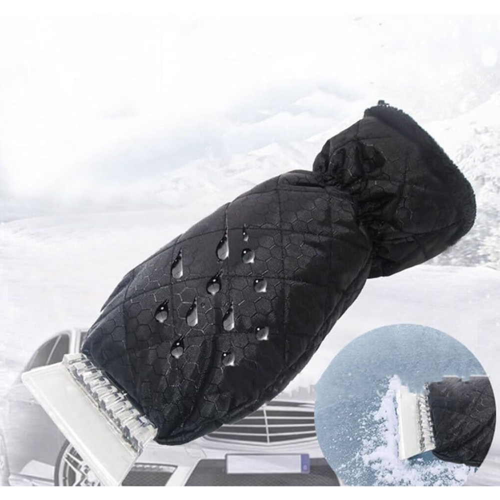 set manusa si racleta zapada impermeabil negru [3]