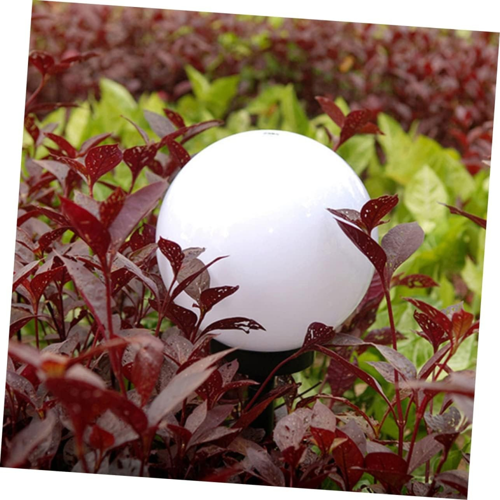 Set 2 lampi solare LED, forma sferica, iluminare automata, diametru 10 cm, alb cald [4]