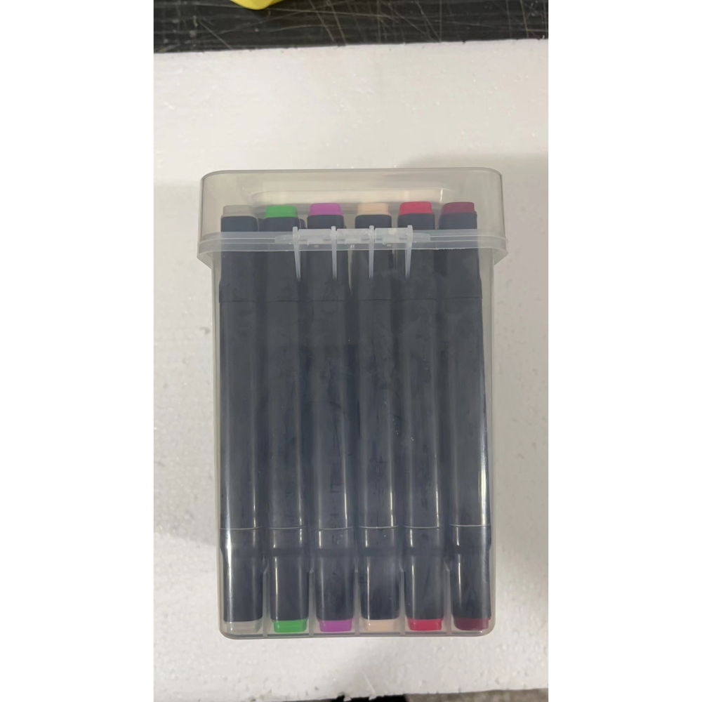 Set 36 markere cu alcool, capat dublu, cutie plastic cu maner, multicolor [9]