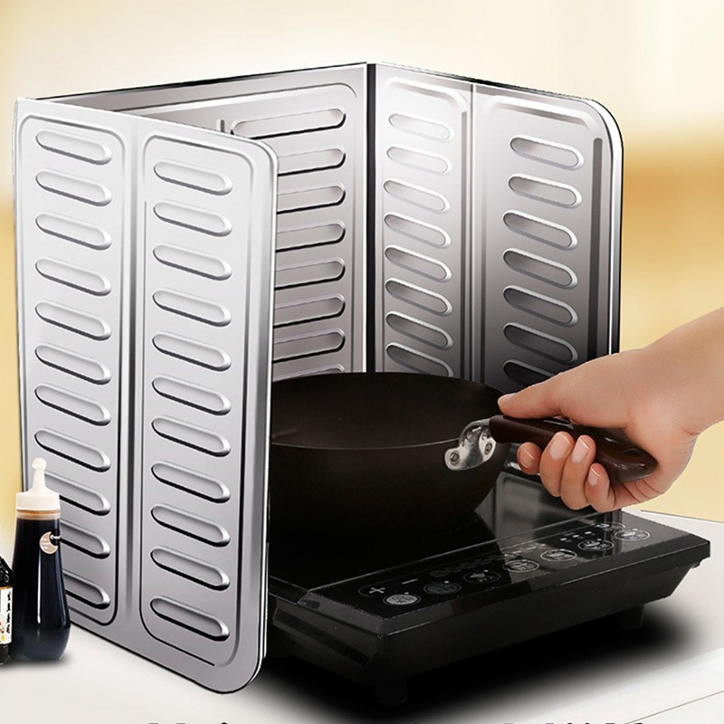 placa protectie aragaz pliabila aluminiu gri [5]