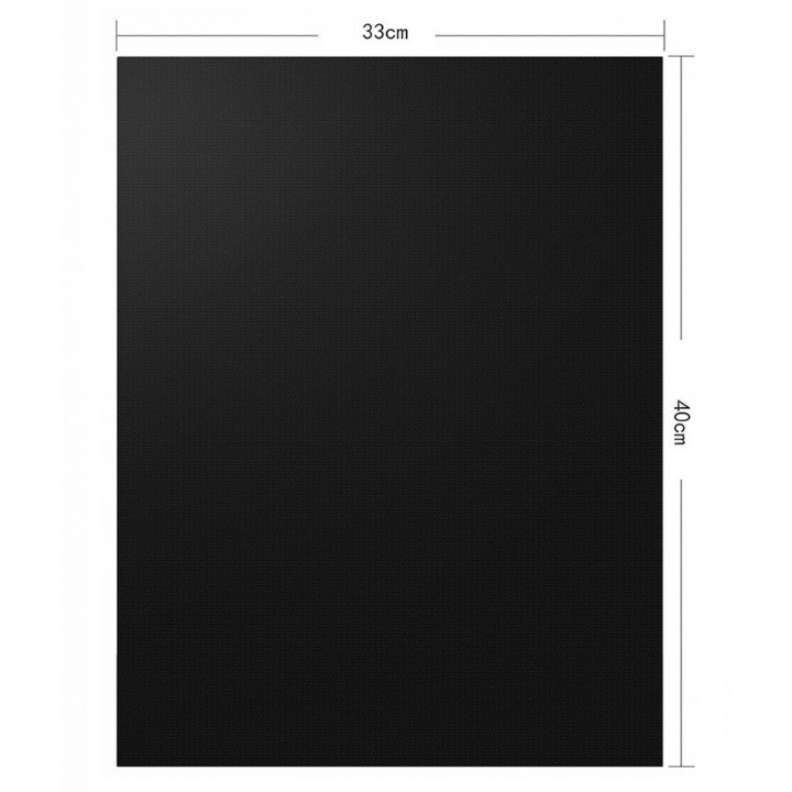 Set 4 folii antiaderente pentru gratar si cuptor, dimensiune 40x33 cm, culoare negru [12]