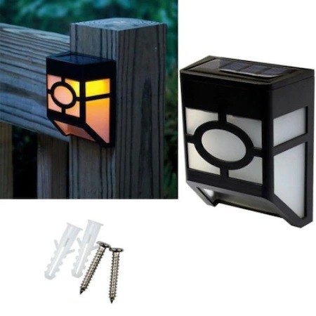 Set 4 lampi solare LED pentru gradina, model geometric, lumina alb cald, rezistenta IP65 [10]